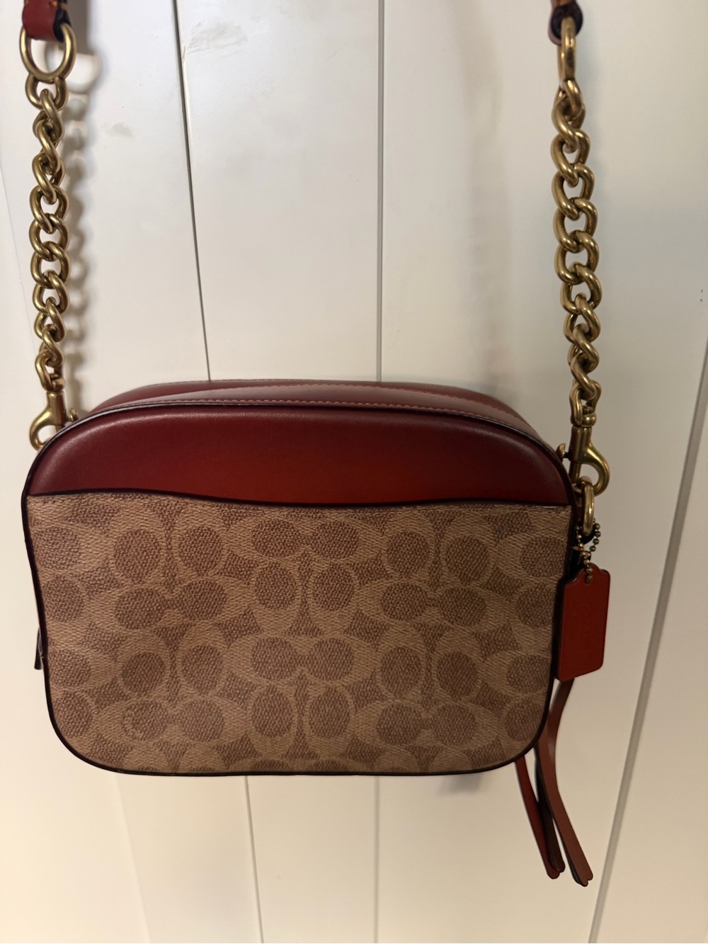 Coach Monogram Leather Crossbody Bag